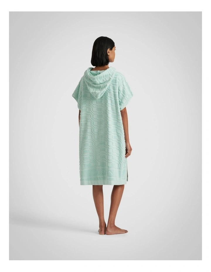 Checker Logo Poncho in Polar Blue image 3