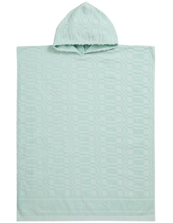 Checker Logo Poncho in Polar Blue image 3