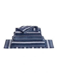 Living Textures Stripe Towel Collection in Navy