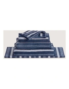 Living Textures Stripe Towel Collection in Navy