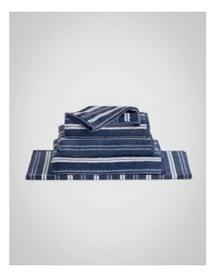 Living Textures Stripe Towel Collection in Navy