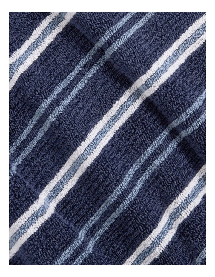 Living Textures Stripe Towel Collection in Navy image 2