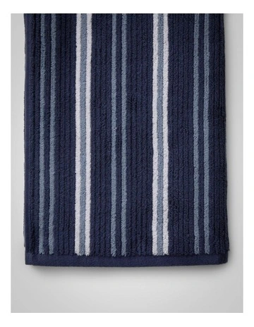Living Textures Stripe Towel Collection in Navy