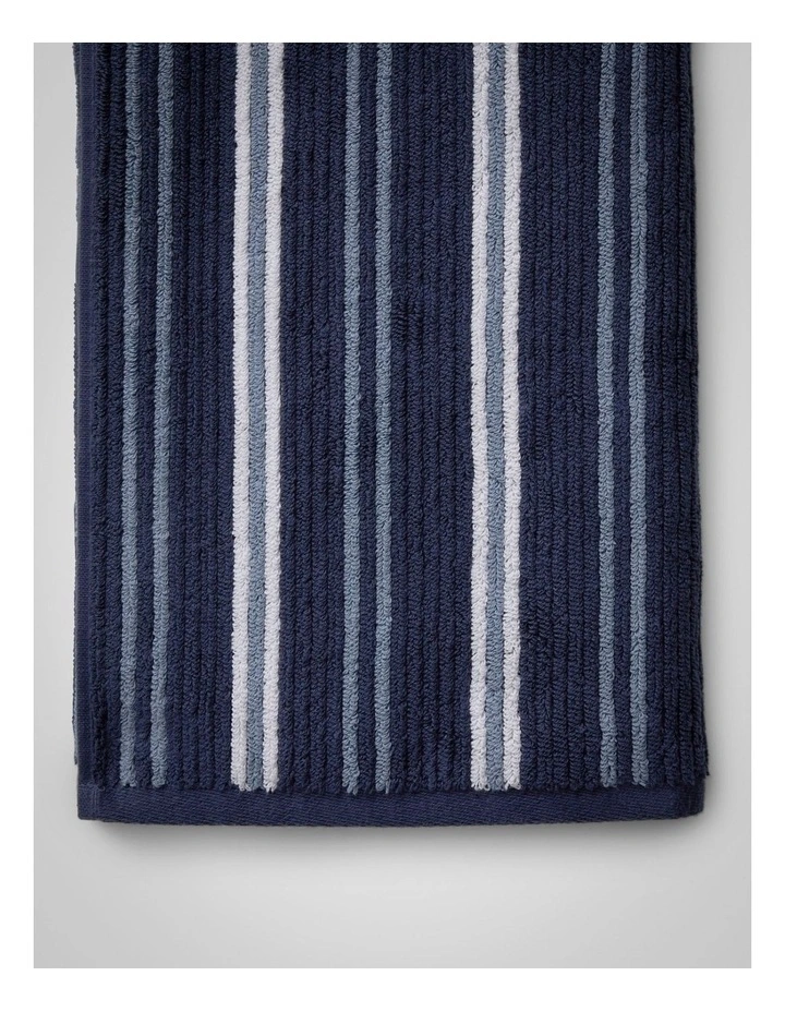 Living Textures Stripe Towel Collection in Navy image 2