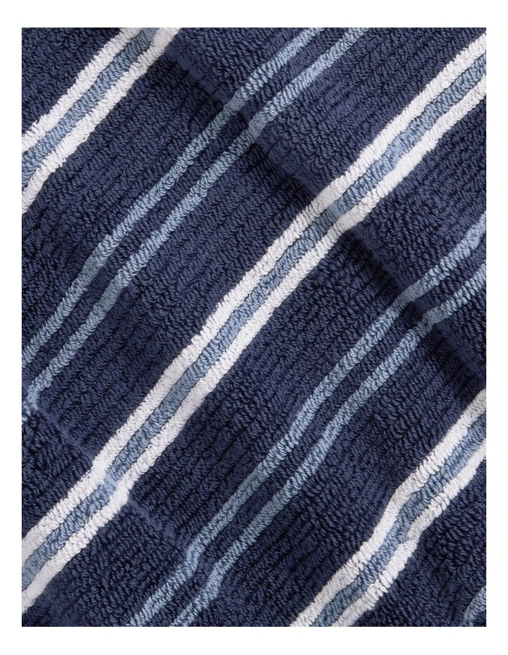 Living Textures Stripe Towel Collection in Navy image 2