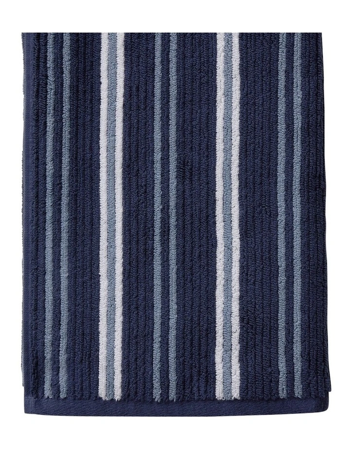 Living Textures Stripe Towel Collection in Navy image 3