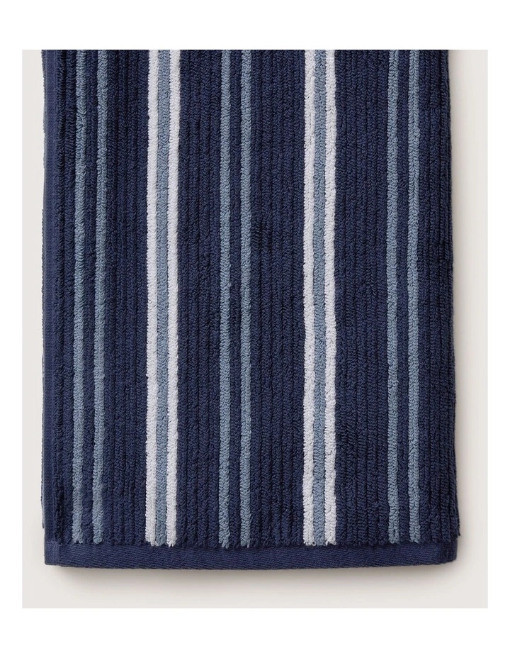 Living Textures Stripe Towel Collection in Navy image 3