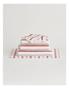 Living Textures Stripe Towel Collection in Tulip