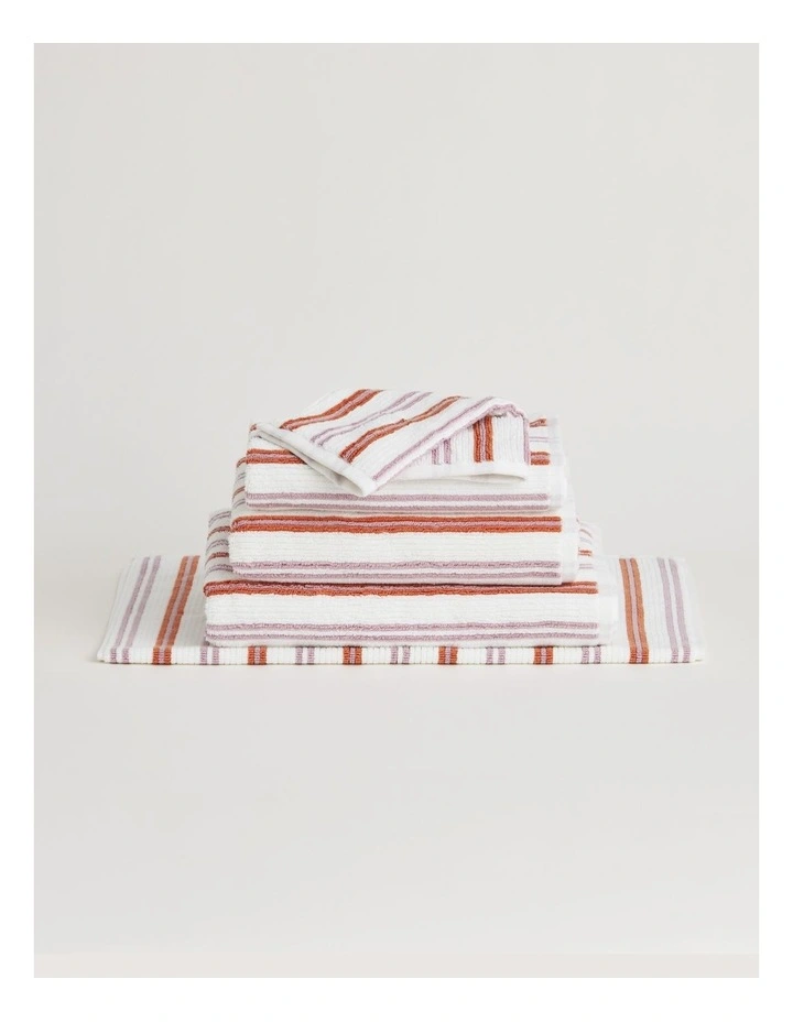 Living Textures Stripe Towel Collection in Tulip image 1