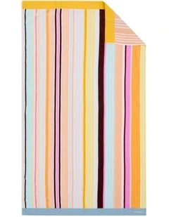 Seeker Stripe Beach Towel in Lemoncello