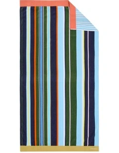 Seeker Stripe Beach Towel in Riviera
