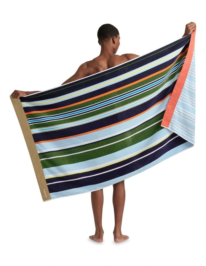Seeker Stripe Beach Towel in Riviera image 2