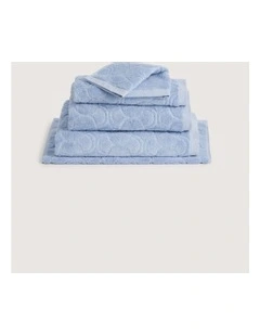 Ultimate Indulgence Deco Towel Collection in Powder Blue