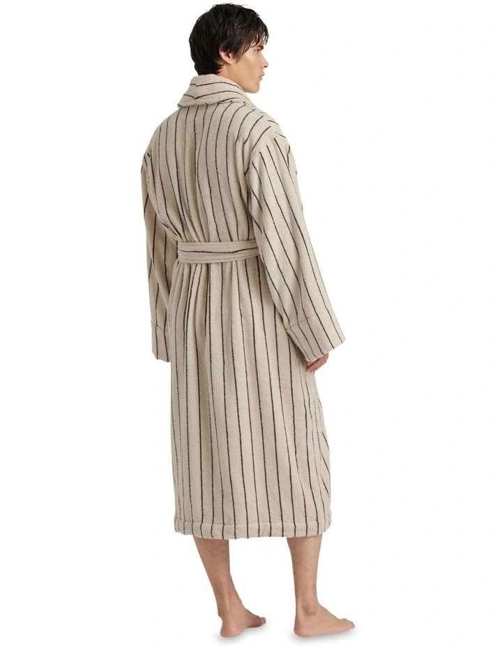 Aven Stripe Robe in Limestone image 2