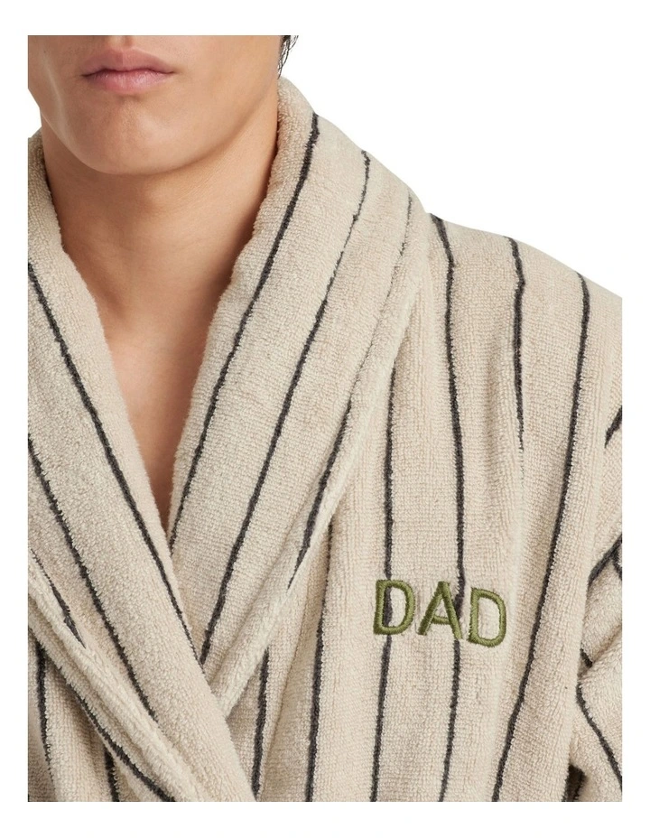 Aven Stripe Robe in Limestone image 3