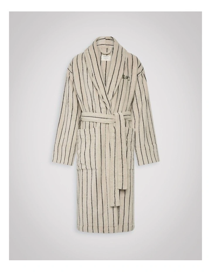Aven Stripe Dad Robe in Limestone image 3