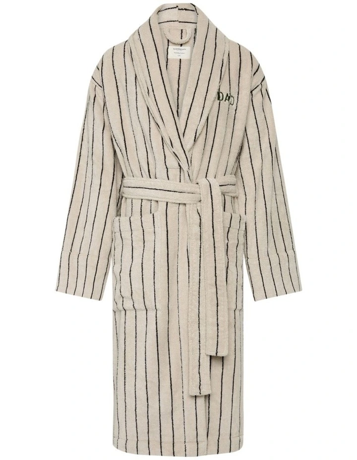 Aven Stripe Robe in Limestone image 4