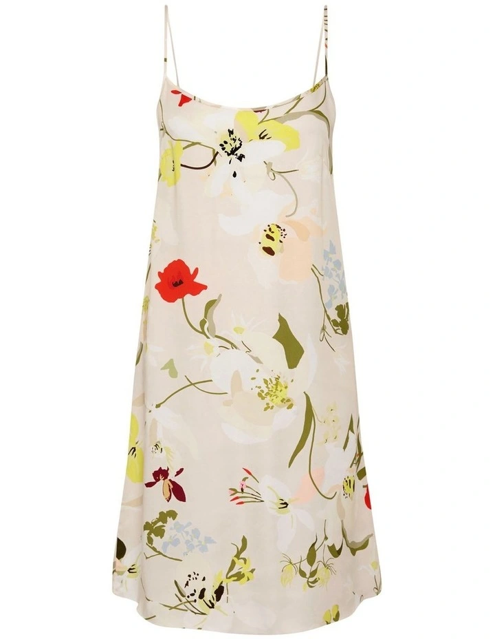 La Soie Slip Dress in Multi image 4