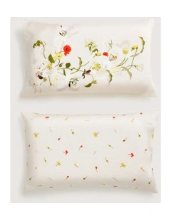 Travel Pillowcase Pair 2 Pack in Meringue