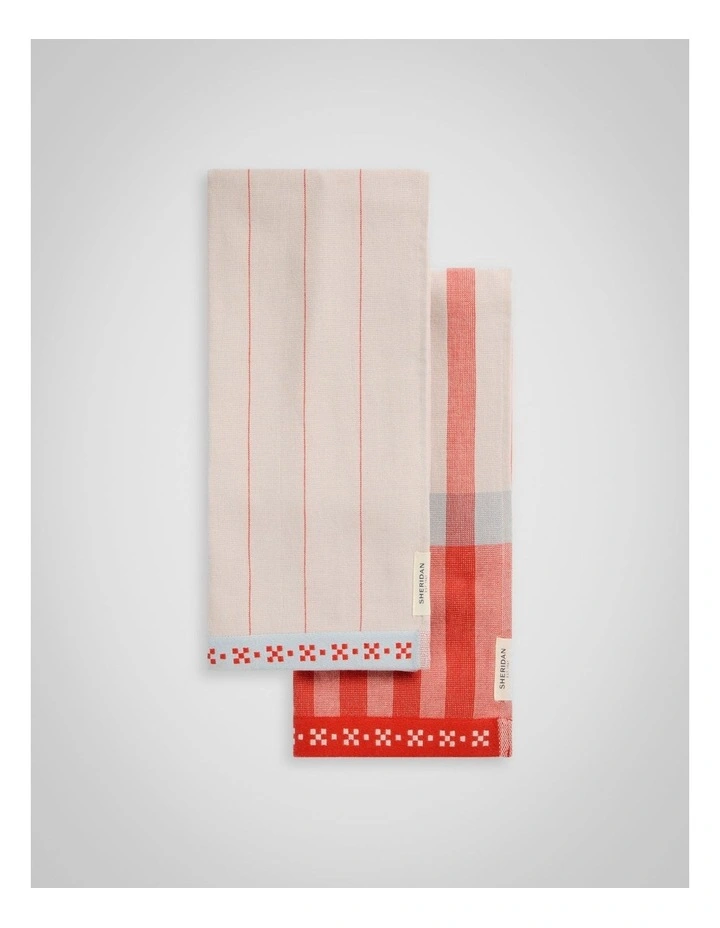 Caro Tea Towel Set Two Pack in Carnival image 1