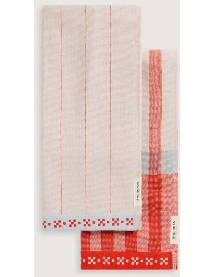 Caro Tea Towel Set Two Pack in Carnival image 1