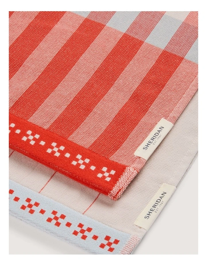 Caro Tea Towel Set Two Pack in Carnival image 2