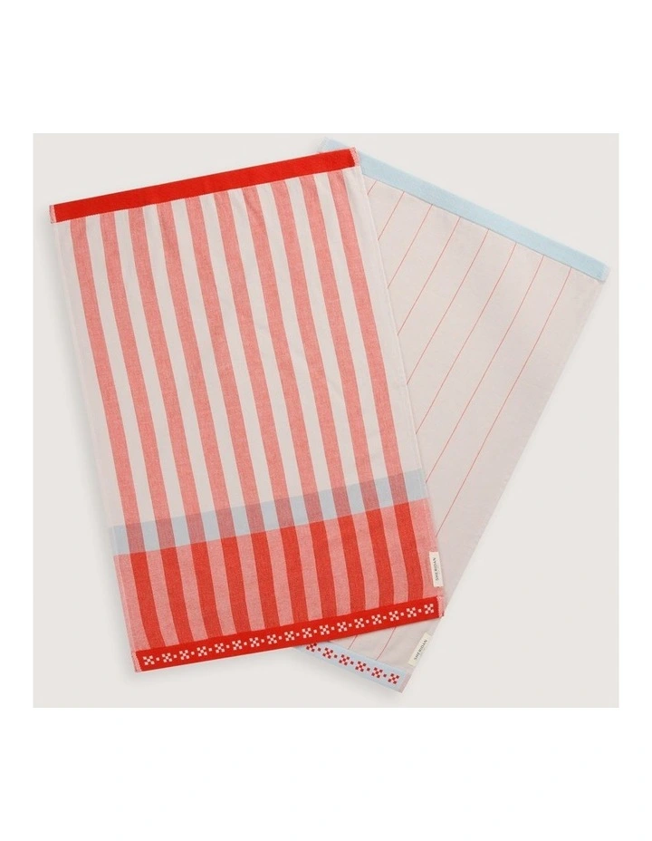 Caro Tea Towel Set Two Pack in Carnival image 3