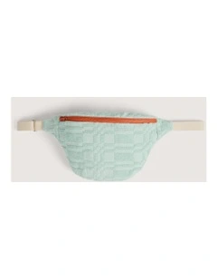 Checker Crossbody Bag in Polar Blue