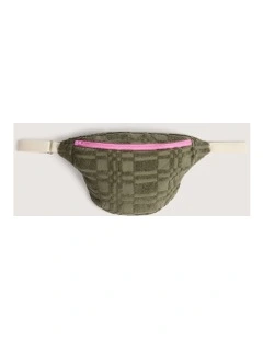 Checker Crossbody Bag in Thyme