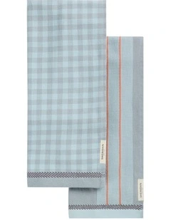 Este Tea Towel Set Two Pack in Moonsmoke