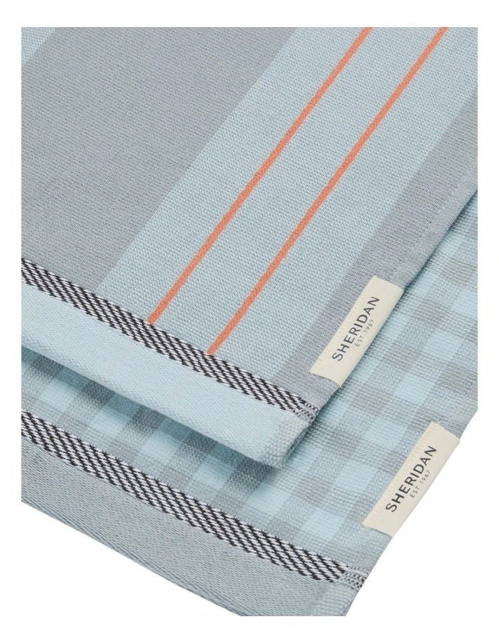 Este Tea Towel Set Two Pack in Moonsmoke image 2