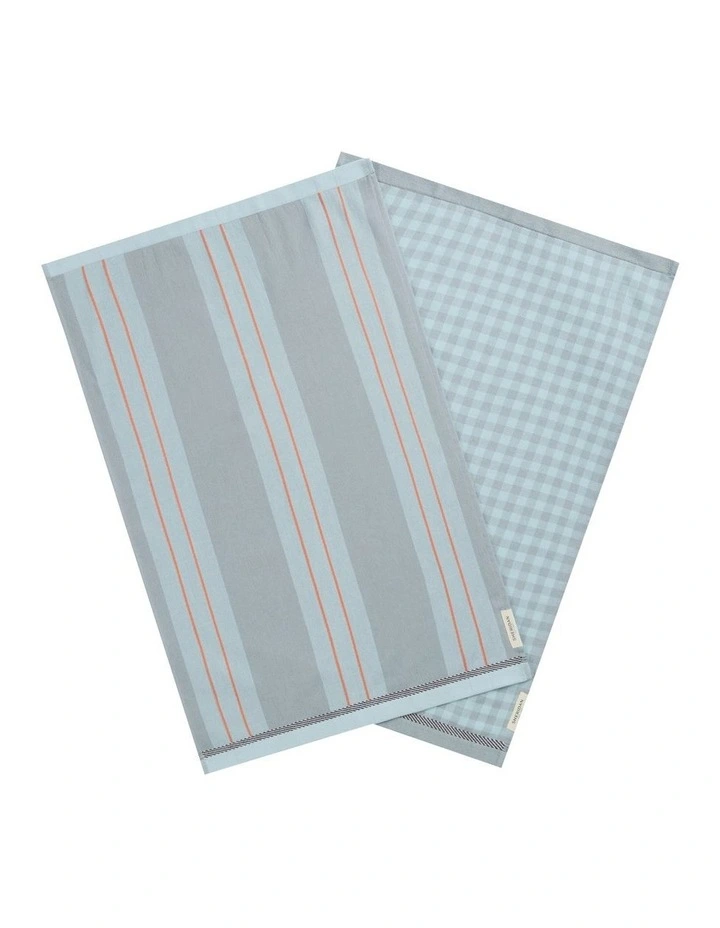 Este Tea Towel Set Two Pack in Moonsmoke image 3