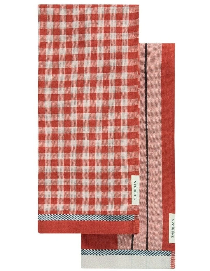 Este Tea Towel Set Two Pack in Relish image 1