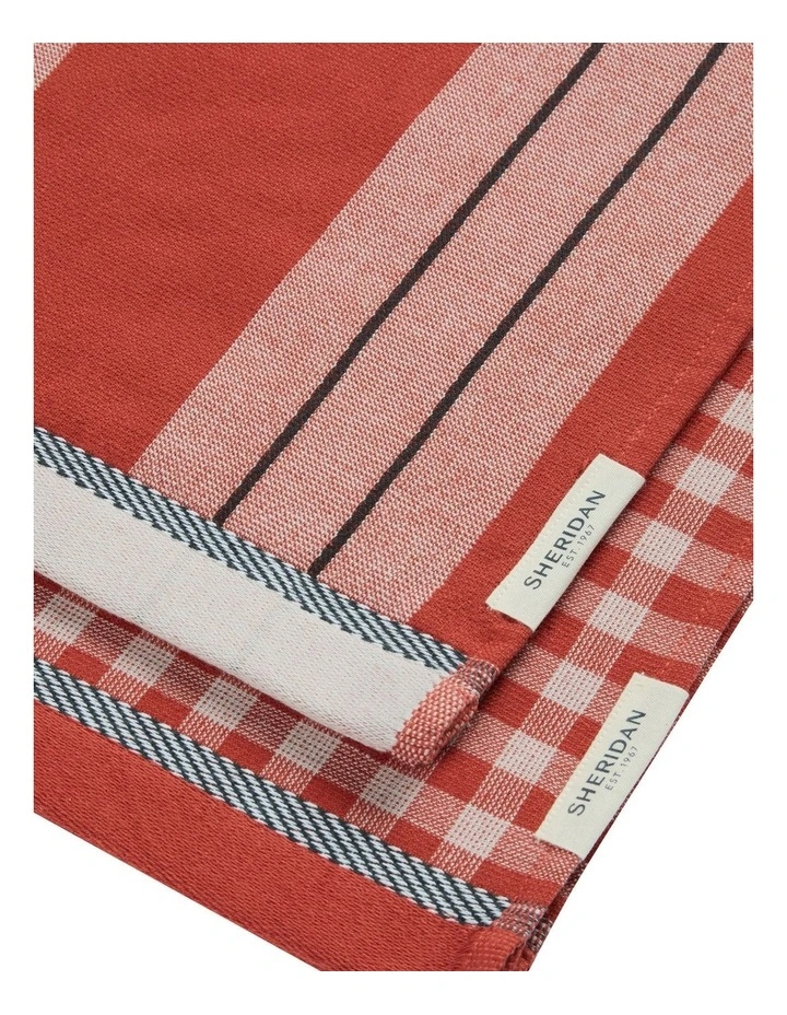 Este Tea Towel Set Two Pack in Relish image 2