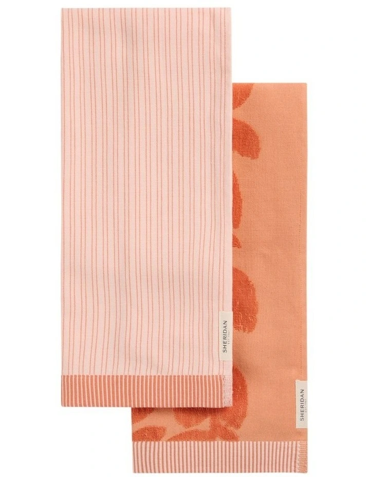 Maye Tea Towel Set Two Pack in Nectar image 1