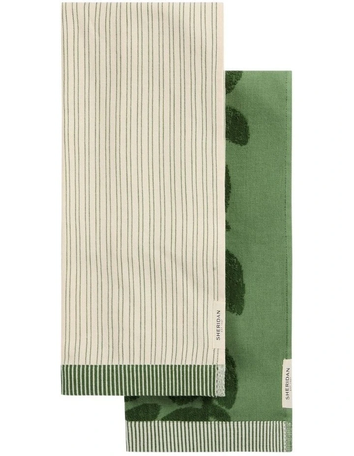 Maye Tea Towel Set Two Pack in Vine image 1