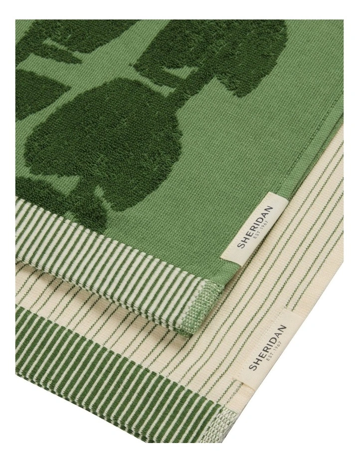 Maye Tea Towel Set Two Pack in Vine image 2