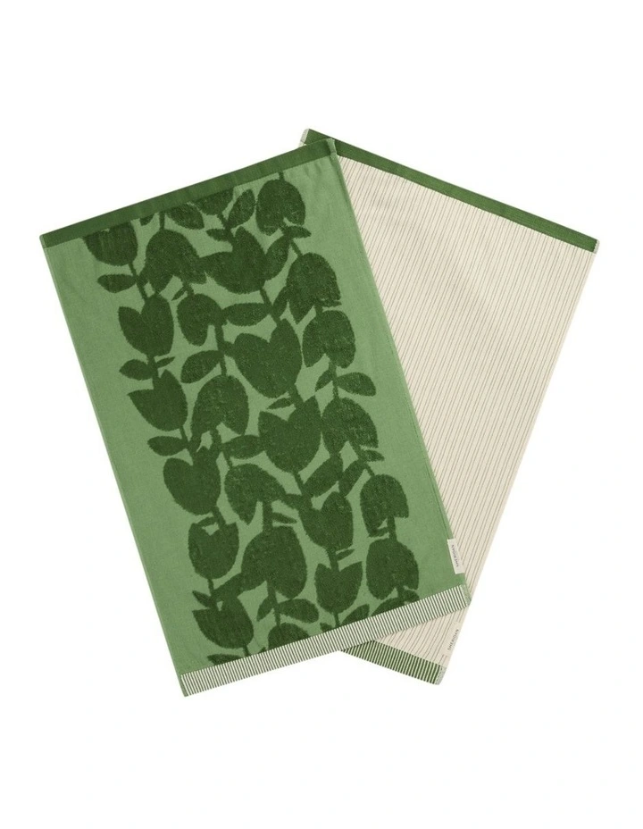 Maye Tea Towel Set Two Pack in Vine image 3