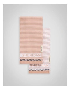 Vita Logo Tea Towel Set 2 Pack in Dune