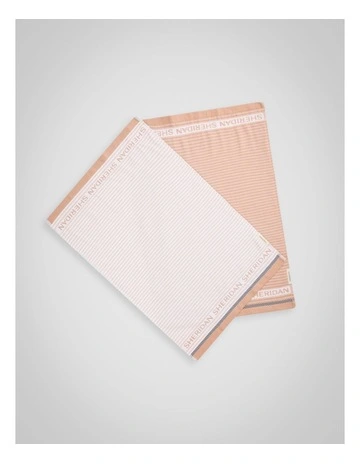Vita Logo Tea Towel Set 2 Pack in Dune