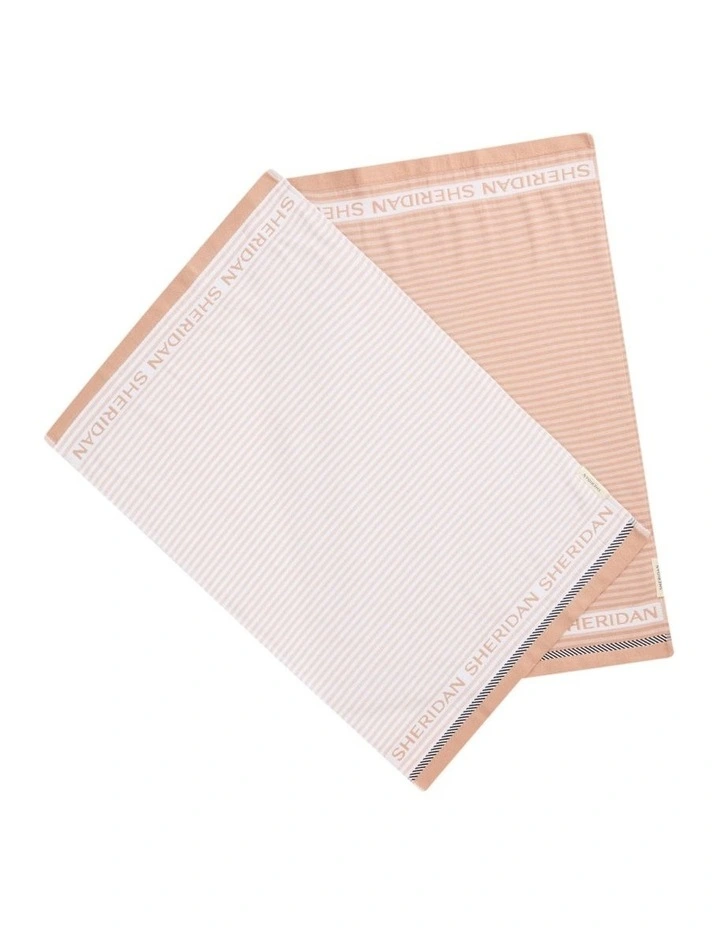 Vita Logo Tea Towel Set 2 Pack in Dune image 3