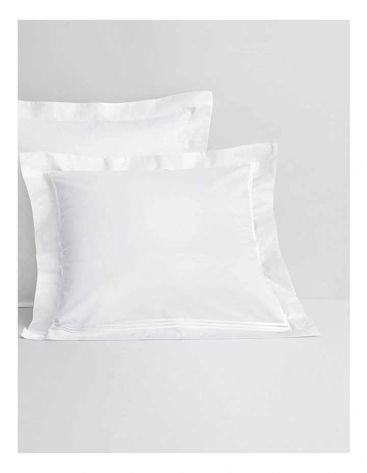 1200TC Palais European Pillowcase in Snow image 1