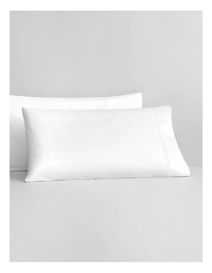 1200TC Palais Pillowcase Pair in Snow image 1