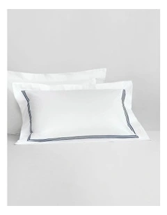 1200TC Palais Tailored Pillowcase in Snow/Midnight