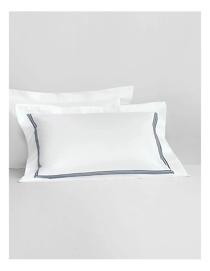 1200TC Palais Tailored Pillowcase in Snow/Midnight image 1