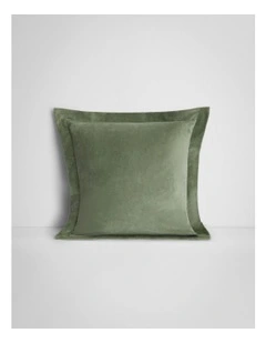 Elmae Square Cushion in Shadow Green