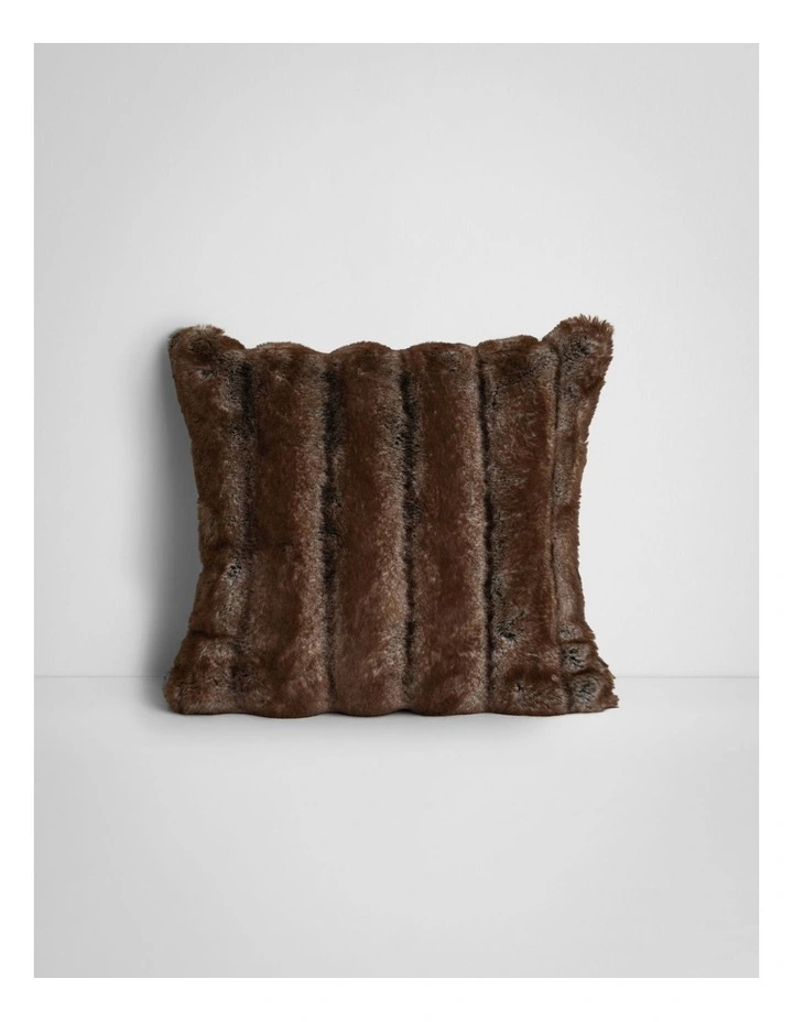 Leider Square Cushion in Chocolate image 1