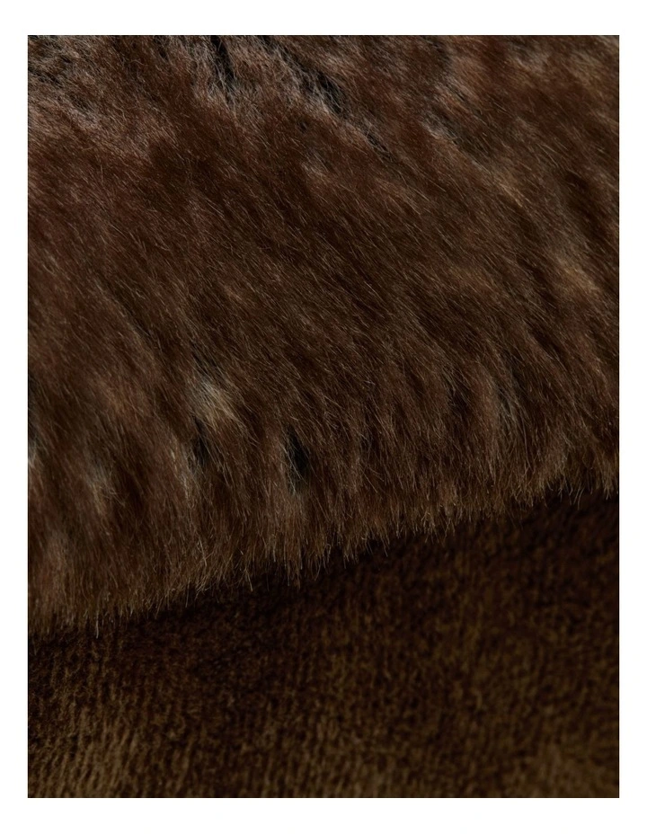 Leider Square Cushion in Chocolate image 2