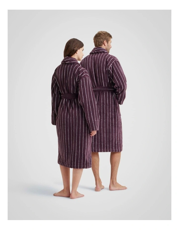 Aven Stripe Robe in Clove image 2