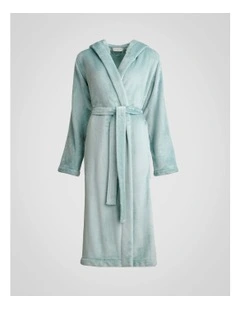 Elemental Hooded Plush Robe in Rain
